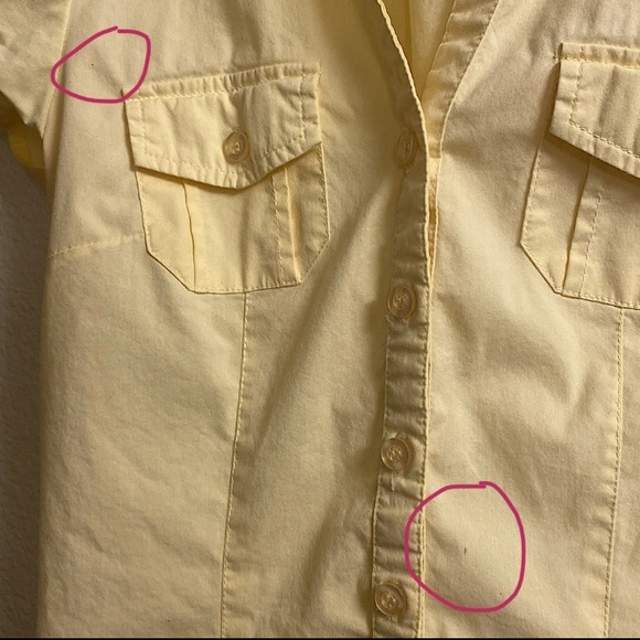 y2k Rue21 • Pale Yellow Short Sleeve Button Up Vest 💛 - Picture 8 of 9